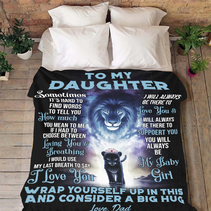 To My Daughter - I Will Always Be There Premium Mink Sherpa Blanket