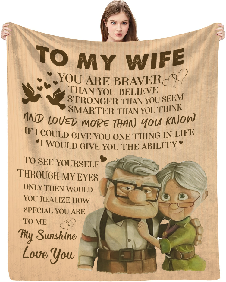 To My Wife - You Are Braver Premium Mink Sherpa Blanket 50x60