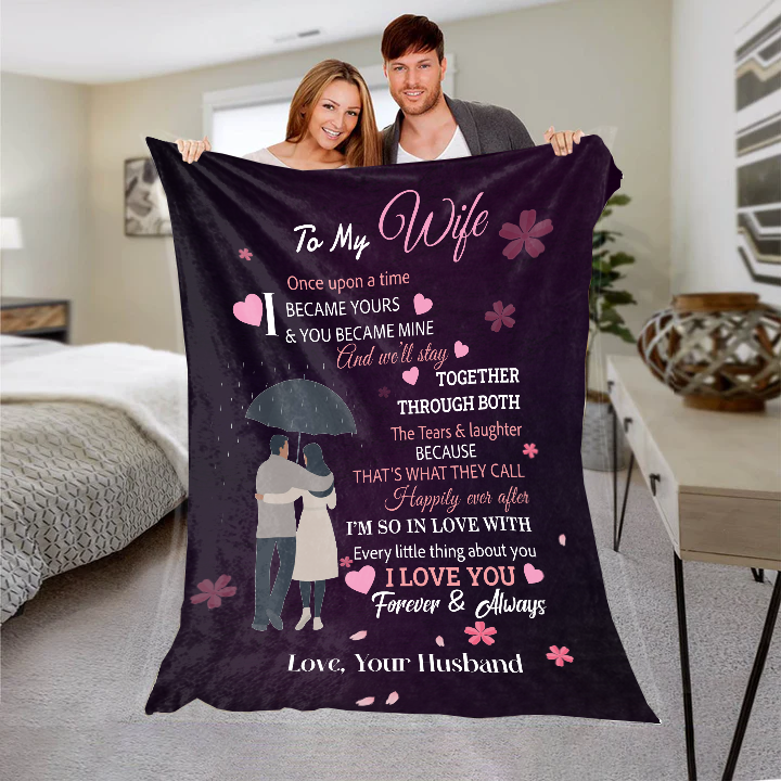 To my Wife - Once Upon A Time Premium Mink Sherpa Blanket 50x60