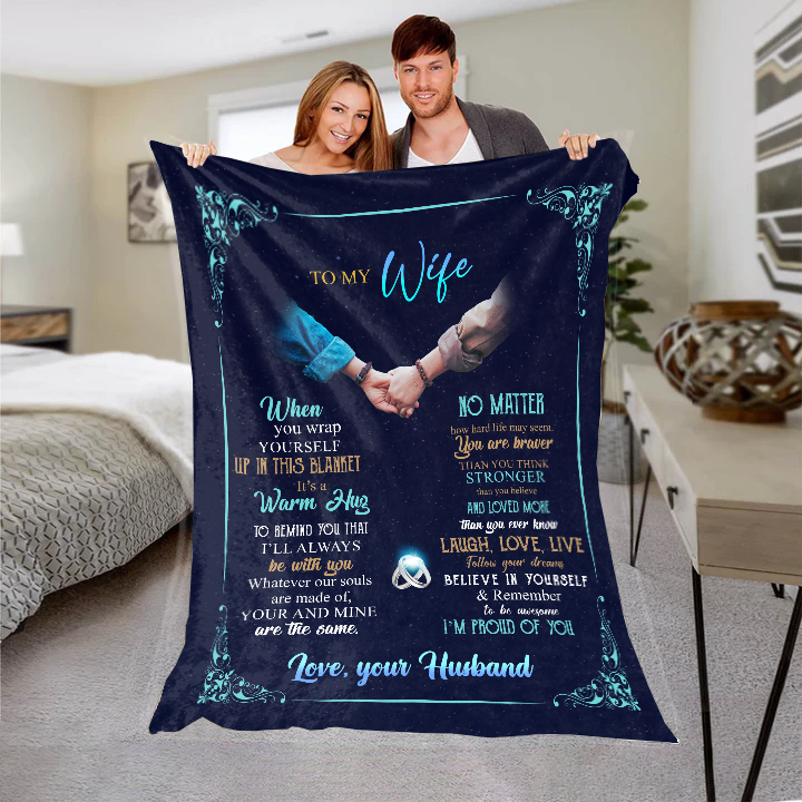 To My Wife - No Matter Premium Mink Sherpa Blanket 50x60