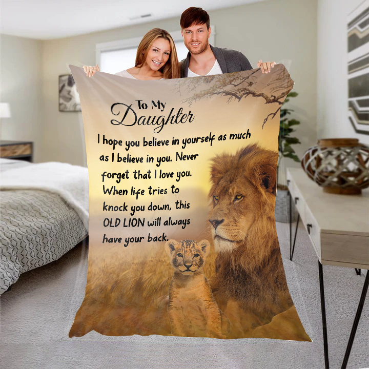 To My Daughter - I Hope You Believe Premium Mink Sherpa Blanket 50x60