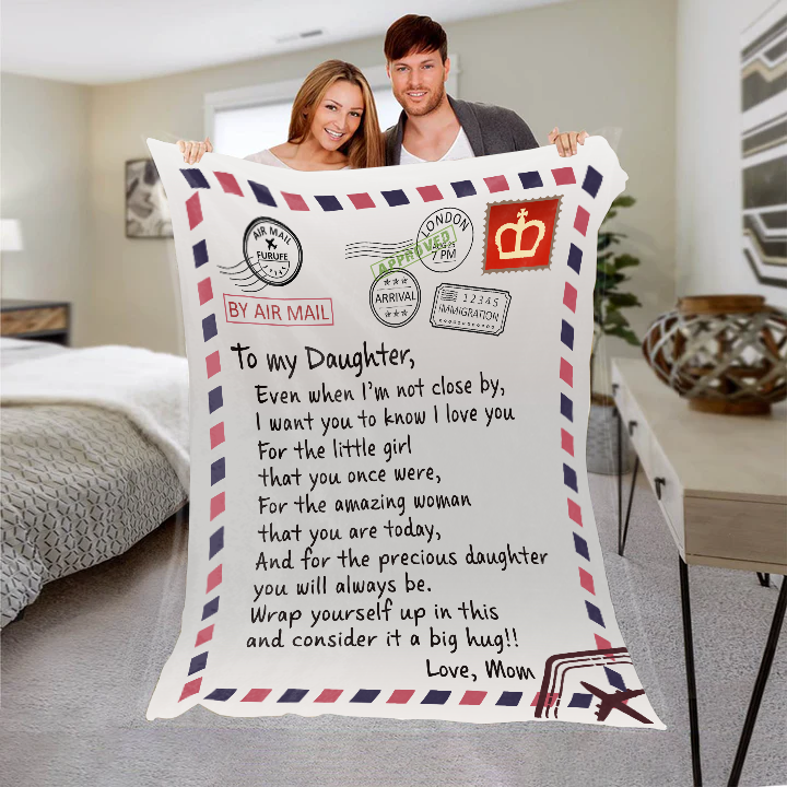 To My Daughter - Even When Premium Mink Sherpa Blanket 50x60