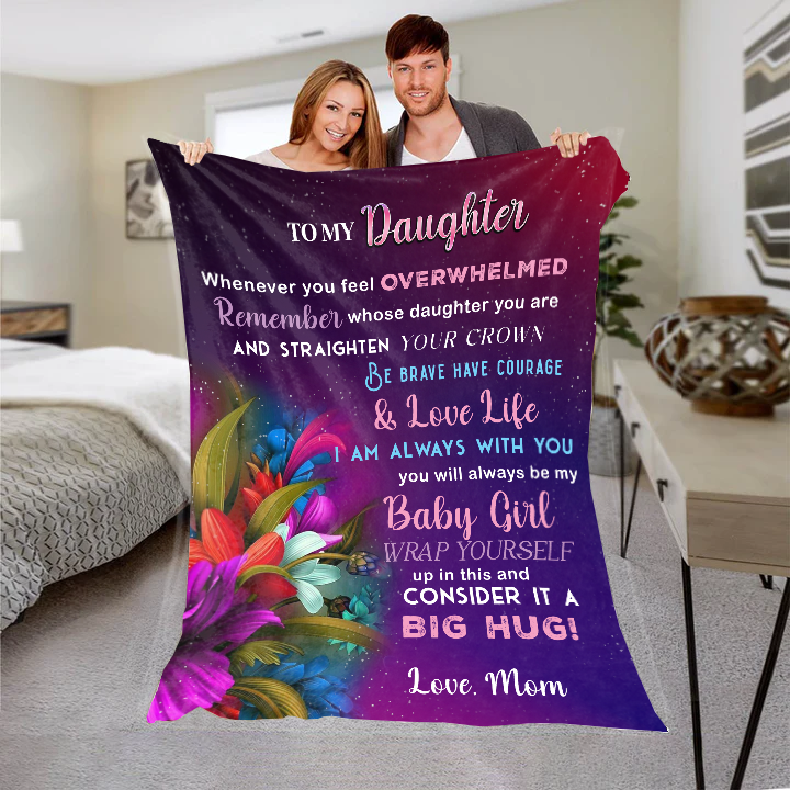 To My Daughter - Be Brave Premium Mink Sherpa Blanket