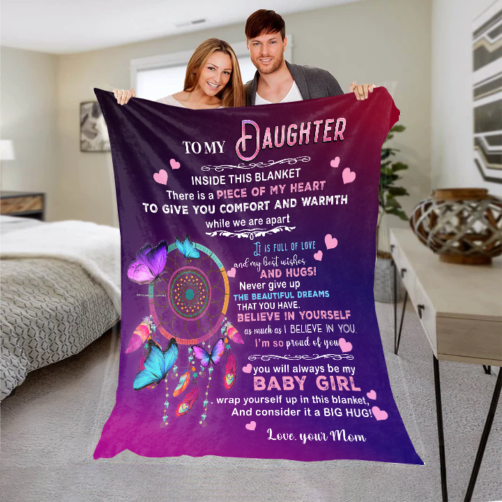 To My Daughter - I Believe In You Premium Mink Sherpa Blanket