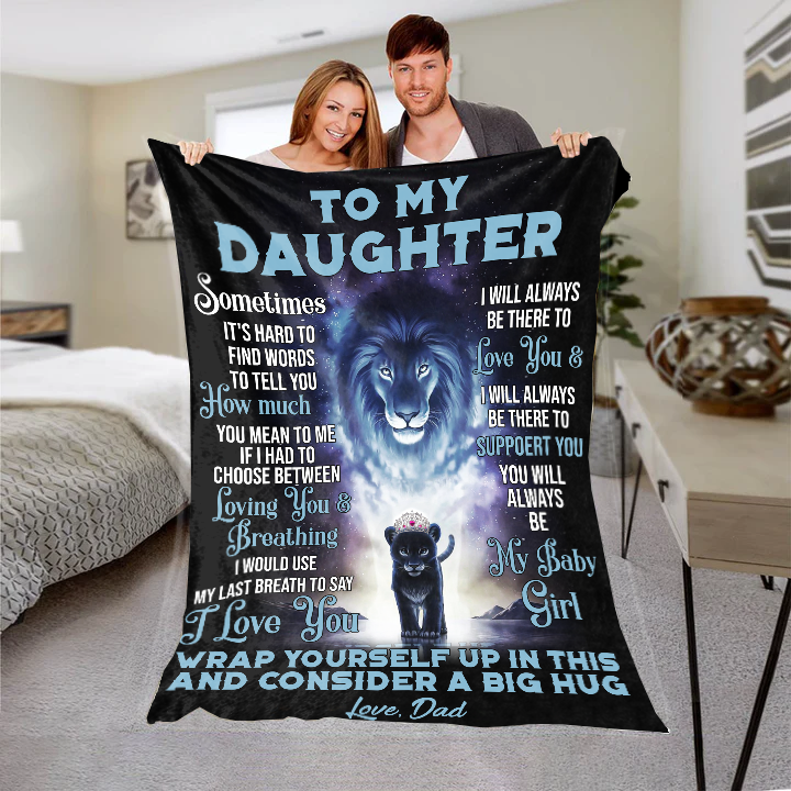 To My Daughter - I Will Always Be There Premium Mink Sherpa Blanket