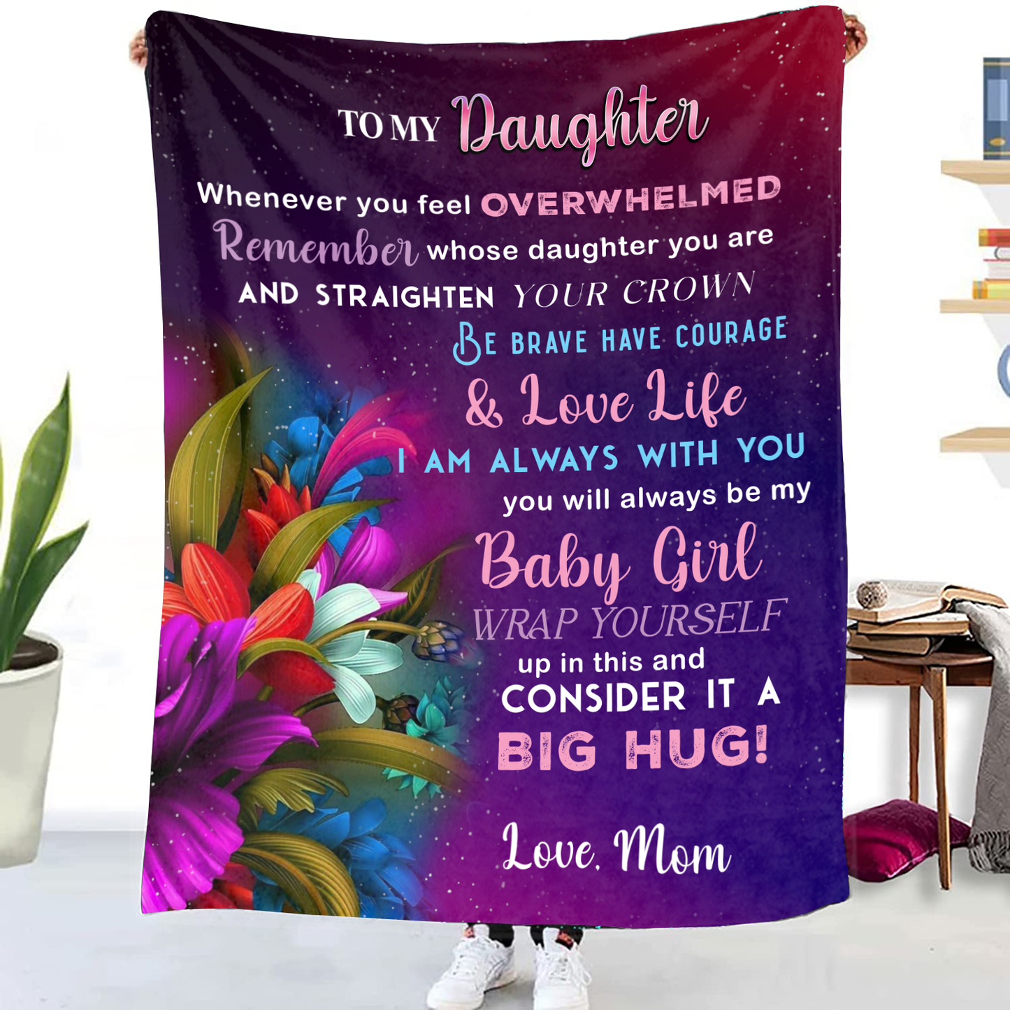 To My Daughter - Be Brave Premium Mink Sherpa Blanket