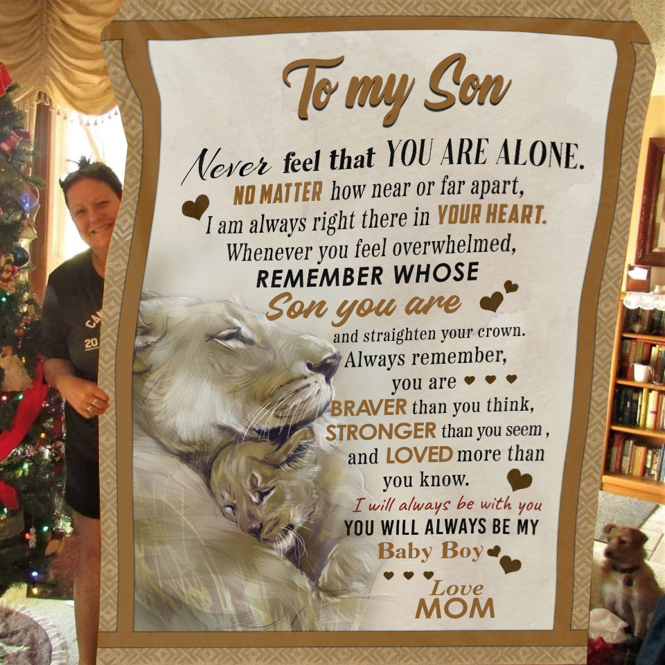 To my Son - Never Feel That Premium Mink Sherpa Blanket 50x60