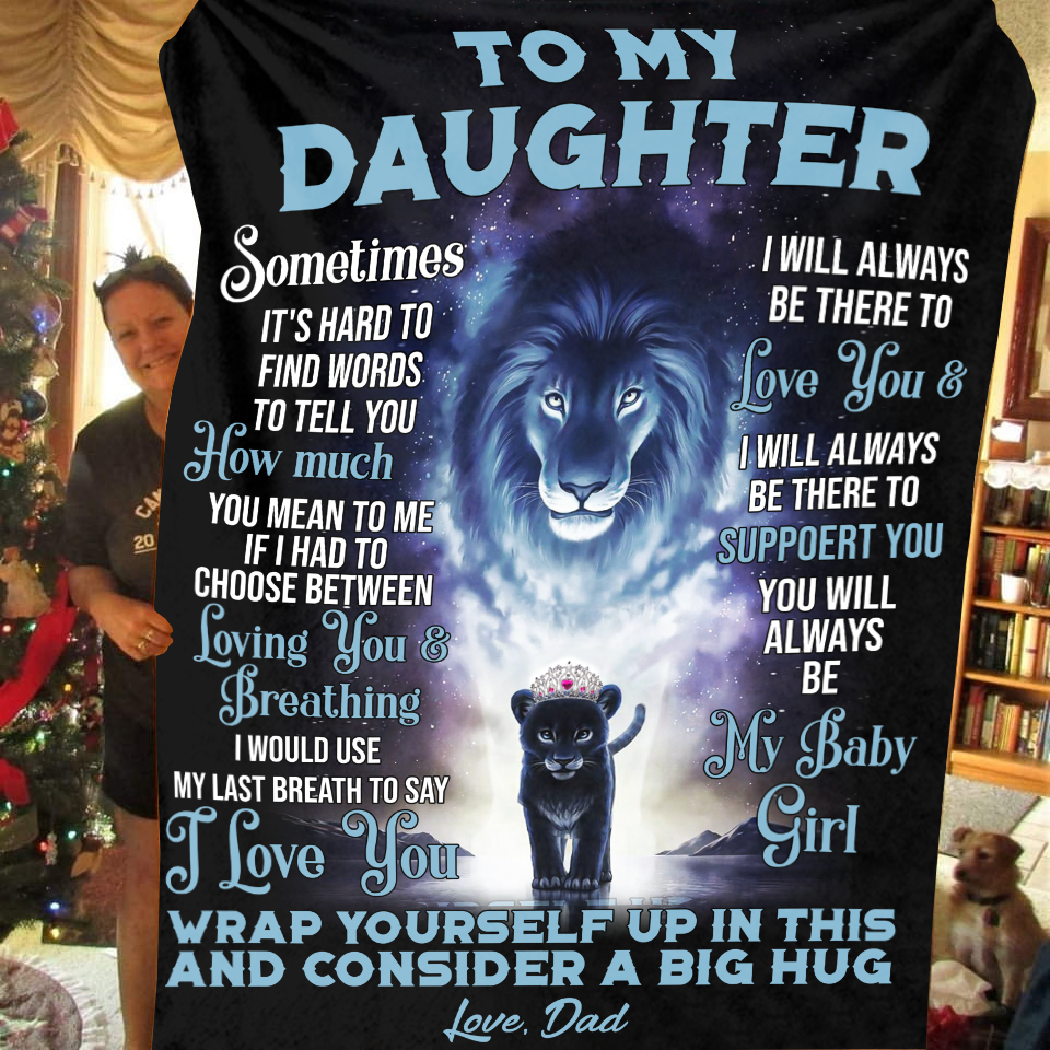 To My Daughter - I Will Always Be There Premium Mink Sherpa Blanket