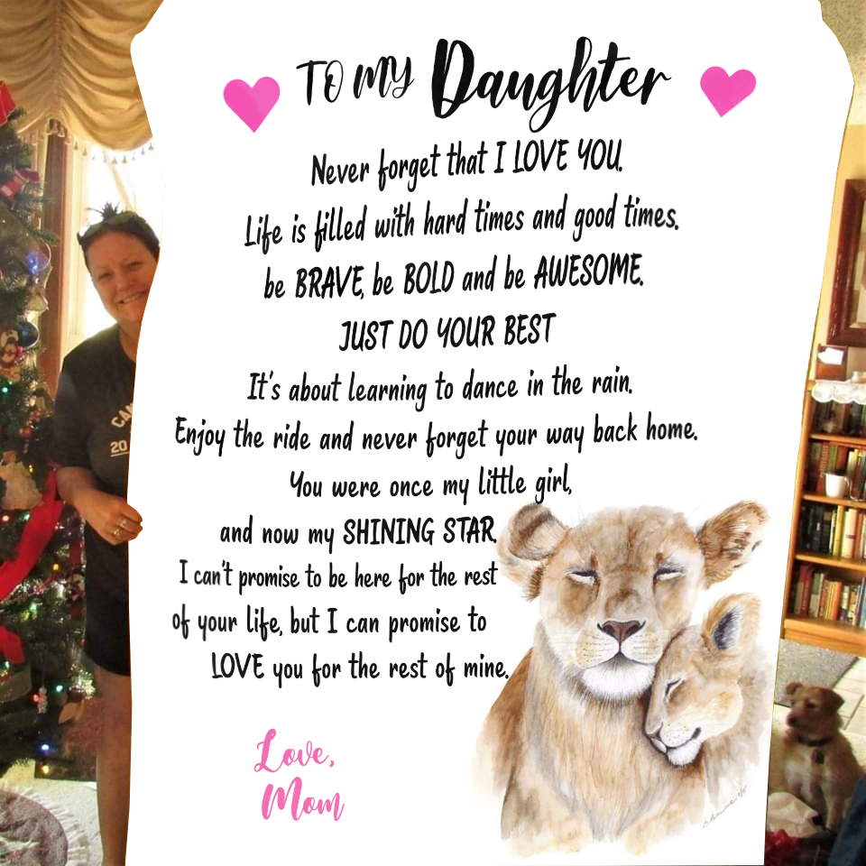 To My Daughter - Never Forget Premium Mink Sherpa Blanket