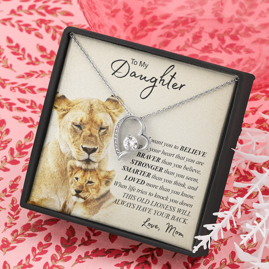 To My Daughter | Lioness Forever Heart Necklace 💓💓