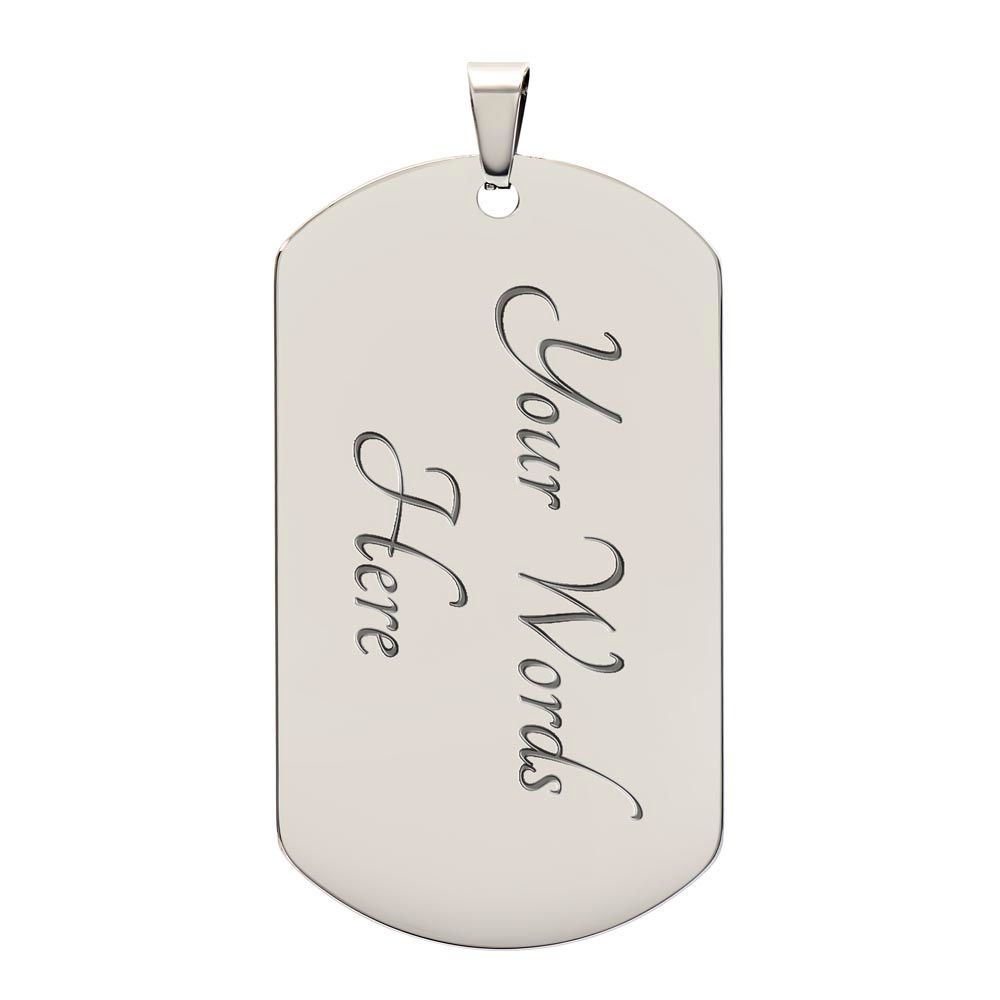 To My Boyfriend Soulmate Best Friend Dog Tag (White)