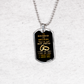 To My Boyfriend Soulmate Best Friend Dog Tag (Black&Gold)