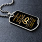 To My Boyfriend Soulmate Best Friend Dog Tag (Black&Gold)