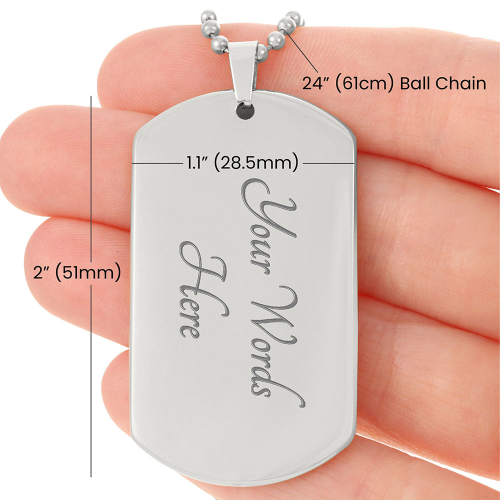 To My Boyfriend Soulmate Best Friend Dog Tag (White)