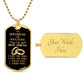 To My Boyfriend Soulmate Best Friend Dog Tag (Black&Gold)