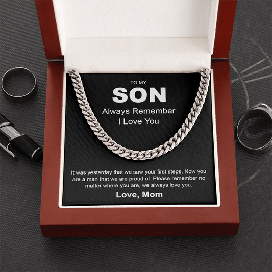 To My Son | Always Remember Cuban Necklace