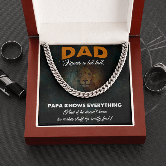 Dad Knows A Lot (Cuban Link Chain Necklace)