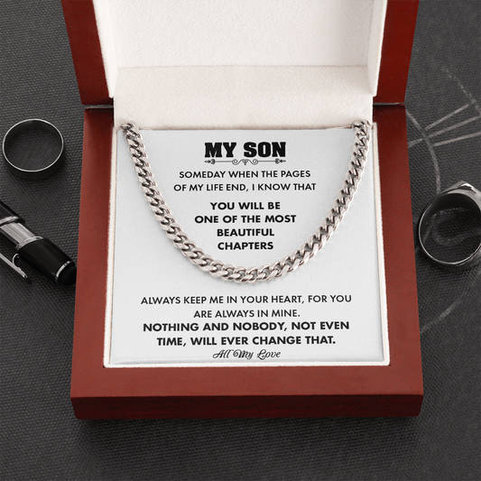 My Son | Always Keep Me In Your Heart (Cuban Link Chain Necklace)