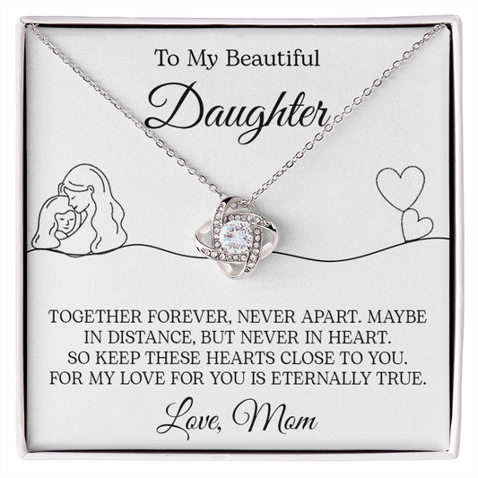 To My Daughter | Together Forever (Love Knot Necklace)