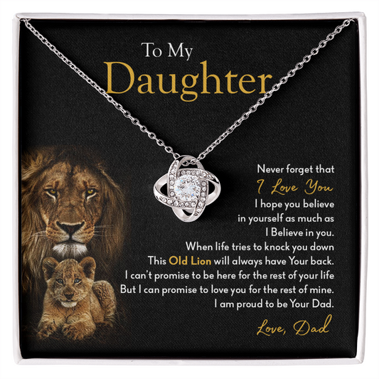 To My Daughter | Never Forget That I Love You (Love Knot Necklace)