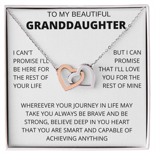 To My Beautiful Granddaughter | Interheart Necklace
