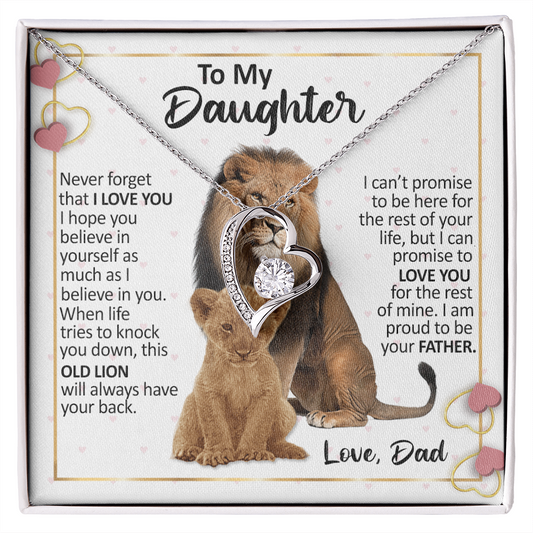 To My Daughter | Proud To Be Your Father (Forever Love Necklace)