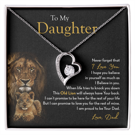 To My Daughter | Never Forget That I Love You (Forever Love Necklace)