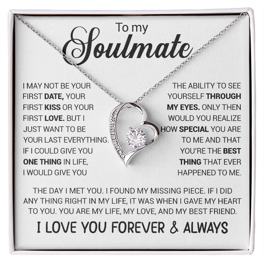 To My Soulmate | I Love You Forever And Always (Forever Love Necklace)