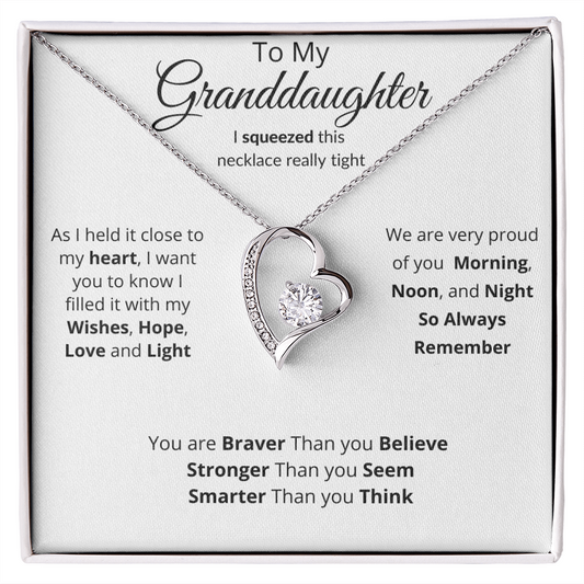 To My Granddaughter | Always Remember Forever Lover Necklace