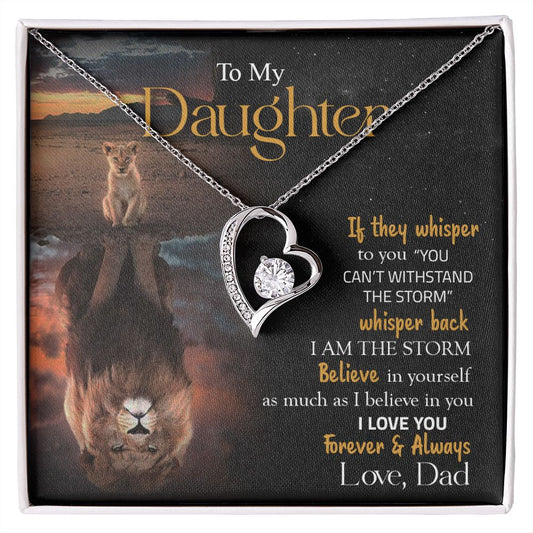 To My Daughter | Believe In Yourself (Forever Love Necklace)