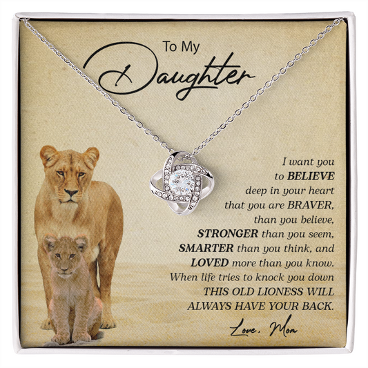 To My Daughter | I Want You To Believe (Love Knot Necklace)