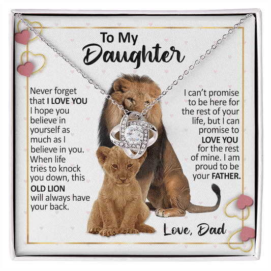 To My Daughter | Proud To Be Your Father (Love Knot Necklace)