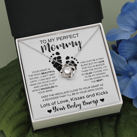 To My Perfect Mommy | Your Heart Is The Most Beautiful (Love Knot Necklace)