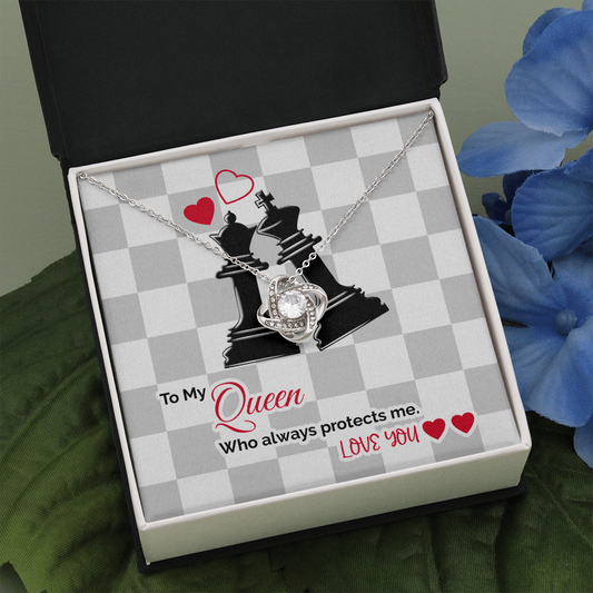 To My Queen | Who Protects Me ❤️👑(Love Knot Necklace)