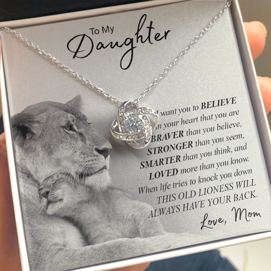 To My Daughter | Mother's Love Knot Necklace