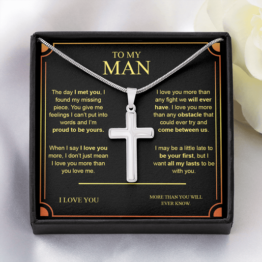 To My Man | Stainless Steel Cross Necklace ✛💓